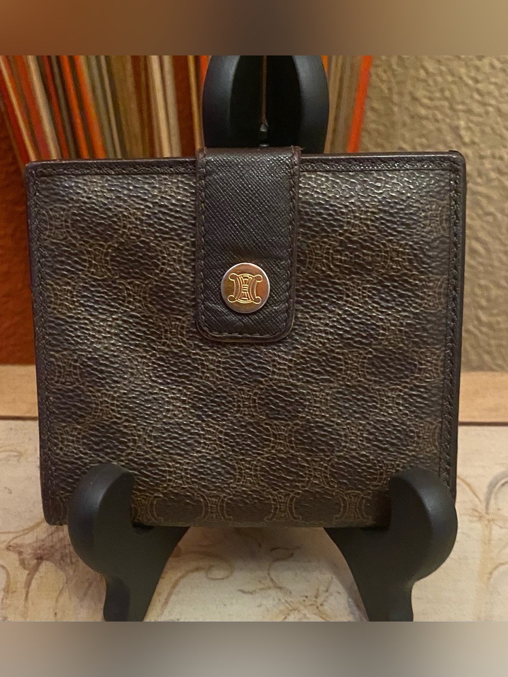 Céline - VINTAGE - EUC - Macadam Triomphe Bifold Wallet. - Picture 2 of 10